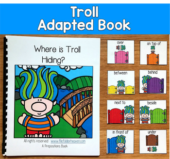 Prepositions & Position Words Adapted Book | Troll Colors | SLP SPED Autism