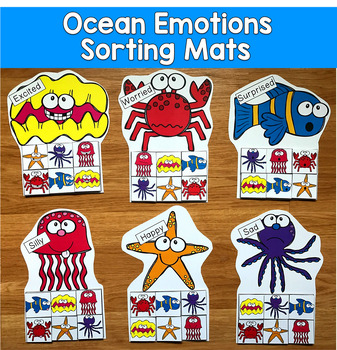 Ocean Emotions Sorting Activities | Feelings & SEL Activities | PreK Autism SPED
