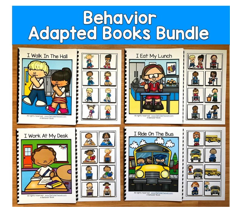 Behavior Adapted Books & Activities Bundle | School Rules & Expectations