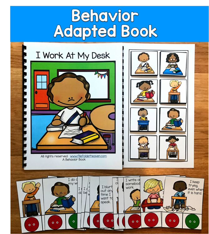 Desk Behavior Adapted Book & Activities | Classroom Rules & Expectations