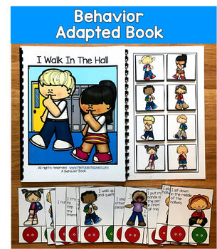 Hall Behavior Adapted Book & Activities | Hallway Rules & Expectations