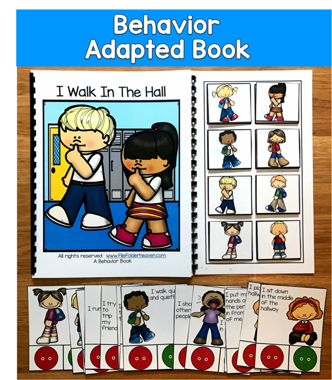 Hall Behavior Adapted Book & Activities | Hallway Rules & Expectations