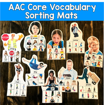 AAC Core Vocabulary Verbs Sorting Mats (w/Real Photos)
