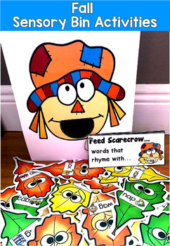 Fall Sensory Bin | Feed Scarecrow Rhyming Colors Numbers | SLP SPED Autism OT