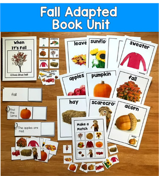 Fall Adapted Book Unit with Real Photos | Vocabulary | Speech Therapy SPED