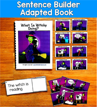 Halloween Sentence Builder Book | Action Words Verbs & Sentences | SLP SPED