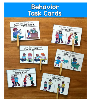 Behavior Task Cards | Expected & Unexpected Behaviors