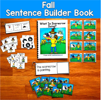 Fall Sentence Builder Book | Action Words Verbs & Sentences | SLP Speech SPED
