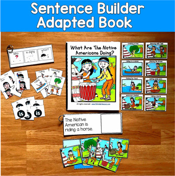 Native American Sentence Builder Book | Action Words & Sentences | SLP SPED Auti