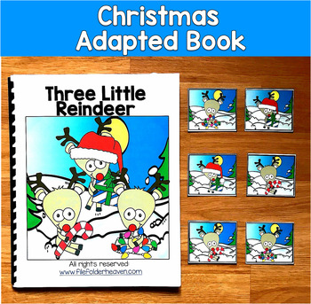 Christmas Reindeer Adapted Book | Position Words | SLP SPED Autism PreK Centers