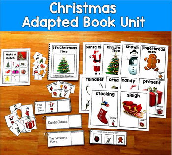 Christmas Adapted Book Unit Real Photos | Vocabulary WH Questions | SLP SPED