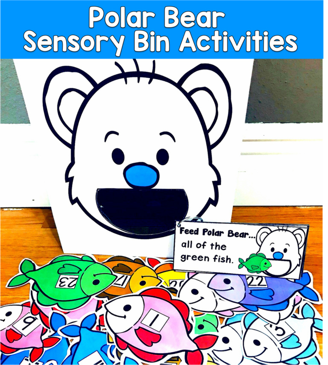 Feed Polar Bear Sensory Bin | Rhyming Numbers Colors | Winter SLP SPED Autism