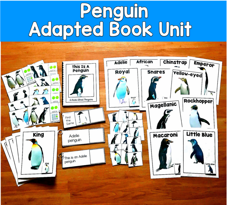Penguin Adapted Book Unit Real Photos | Types of Penguins Science | SLP SPED