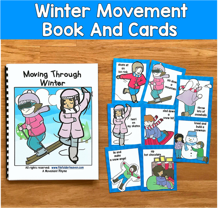 Winter Movement Book & Cards | Brain Breaks Gross Motor | SPED Autism OT PreK