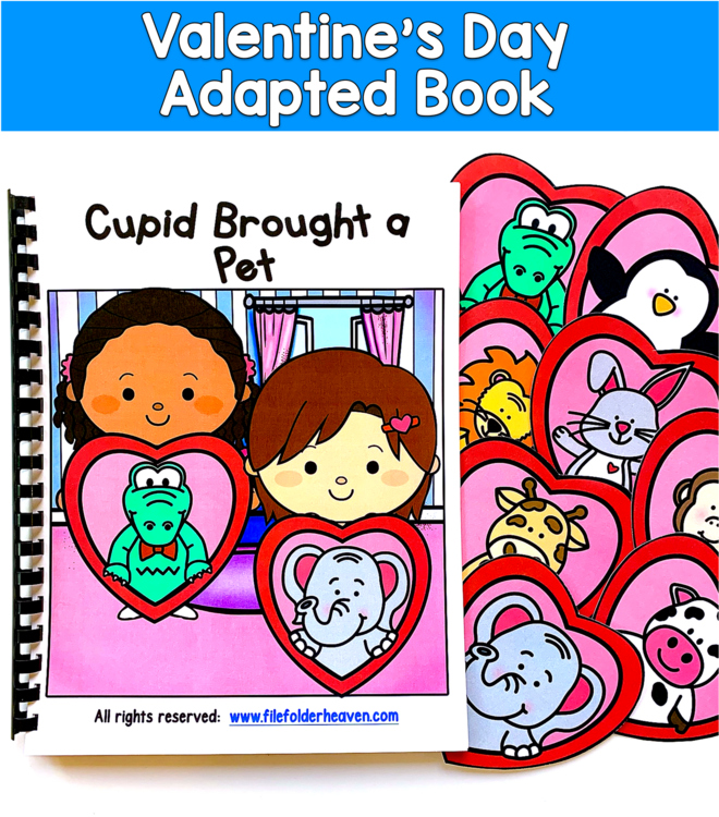 Valentine's Day Adapted Book | Wh Questions Inferencing | SLP SPED Autism