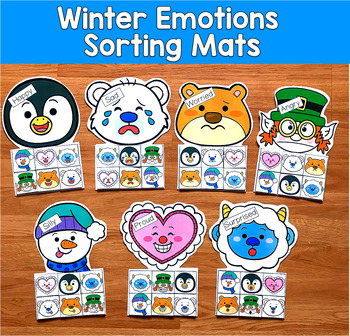 Winter Emotions Sorting Mats | Feelings SEL Identification | SLP SPED Counselor