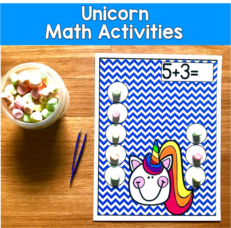 Unicorn Math Activities | Counting Addition Fine Motor | OT SLP SPED Autism