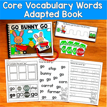Core Vocabulary Adapted Book: "Go Bunny Go!" Core Word Go
