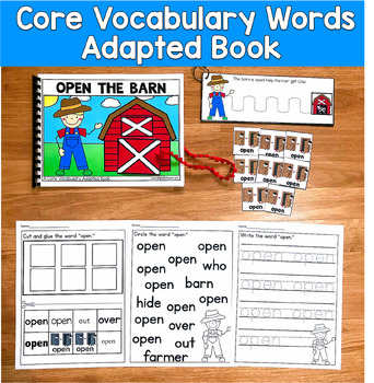 Core Vocabulary Adapted Book:  "Open The Barn" Core Word Open
