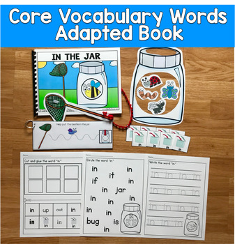 Core Vocabulary Adapted Book:  "In The Jar" Core Word In