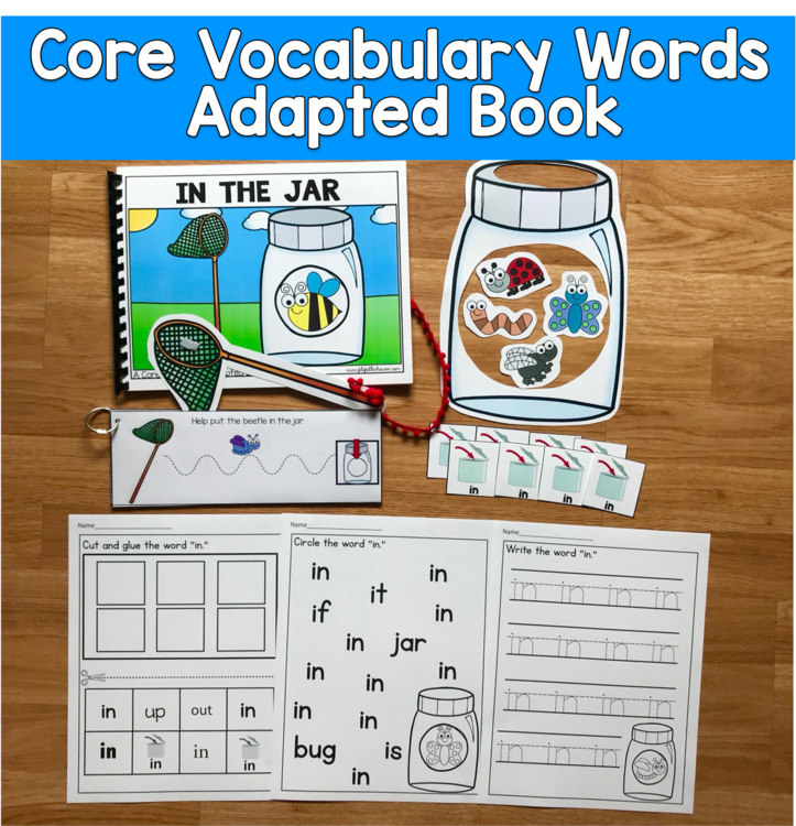 Core Vocabulary Adapted Book:  "In The Jar" Core Word In