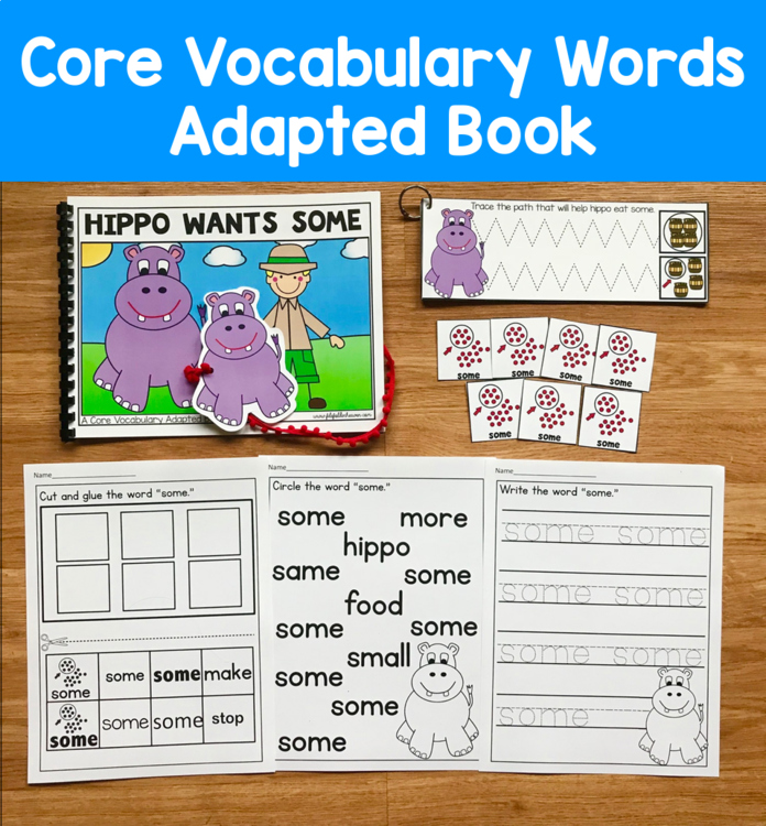 Core Vocabulary Adapted Book:  "Hippo Wants Some" Core Word Some