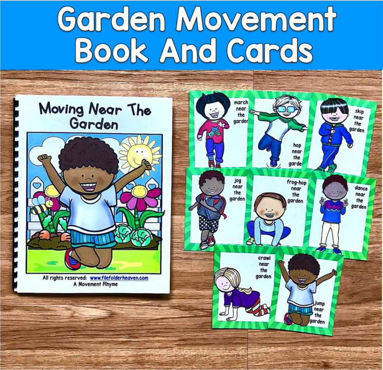 Garden Movement Book & Cards | Brain Breaks Gross Motor | SPED Autism OT PreK