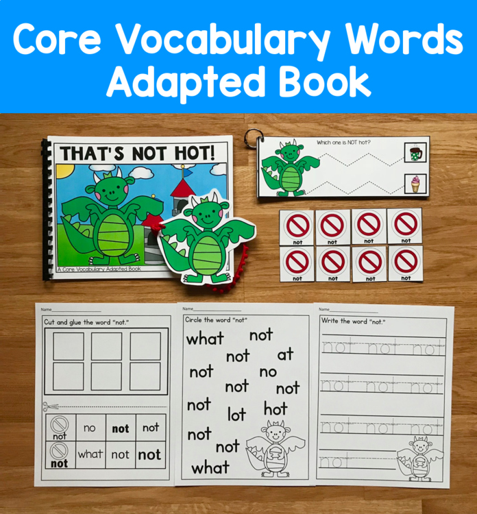 Core Vocabulary Adapted Book:  "That's Not Hot!" Core Word Not