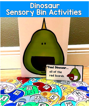 Dinosaur Sensory Bin Activities | Colors Numbers Rhyming | OT SLP SPED Autism