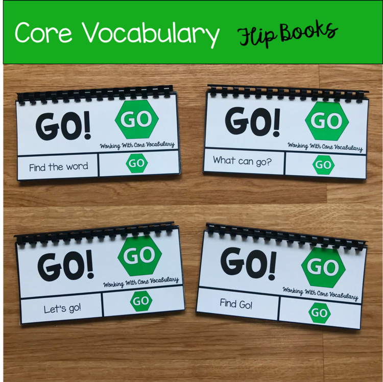 Core Vocabulary Flip Books:  "Working With the Word Go"