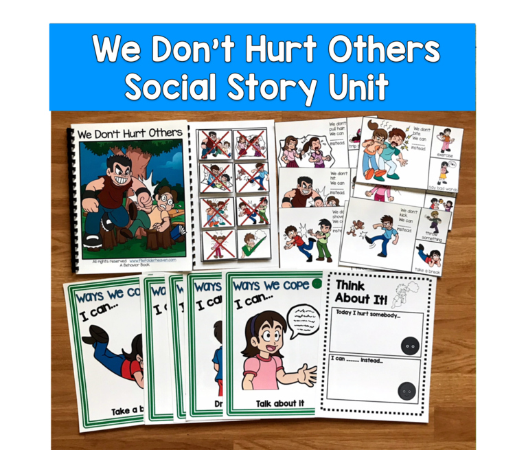 Social Story Unit | We Don’t Hurt Others | Coping Strategies