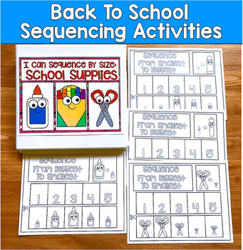 Sequencing by Size Activities | Back to School Size Ordering | SLP SPED Autism