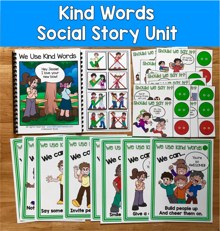 Using Kind Words Social Story Unit | We Use Kind Words