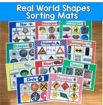Real World Shapes Sorting Mats (w/Real Photos)