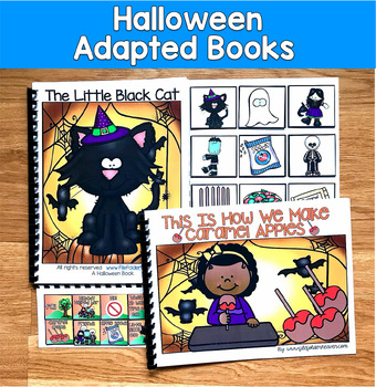 Halloween Adapted Books | Wh Questions Sequencing Vocabulary | SLP SPED Autism