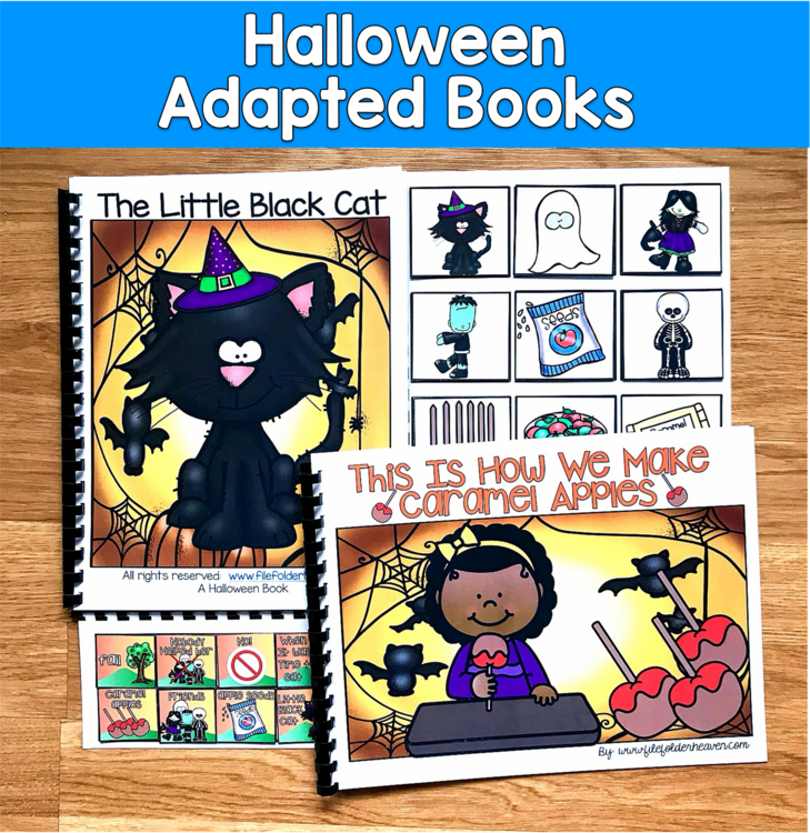 Halloween Adapted Books | Wh Questions Sequencing Vocabulary | SLP SPED Autism