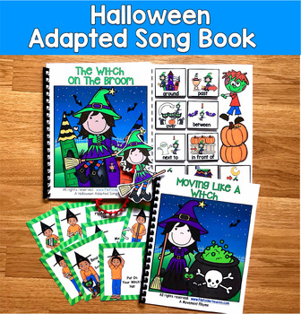 Halloween Adapted Books Music & Movement | Prepositions Gross Motor | SLP SPED