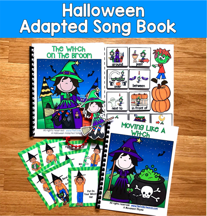 Halloween Adapted Books Music & Movement | Prepositions Gross Motor | SLP SPED