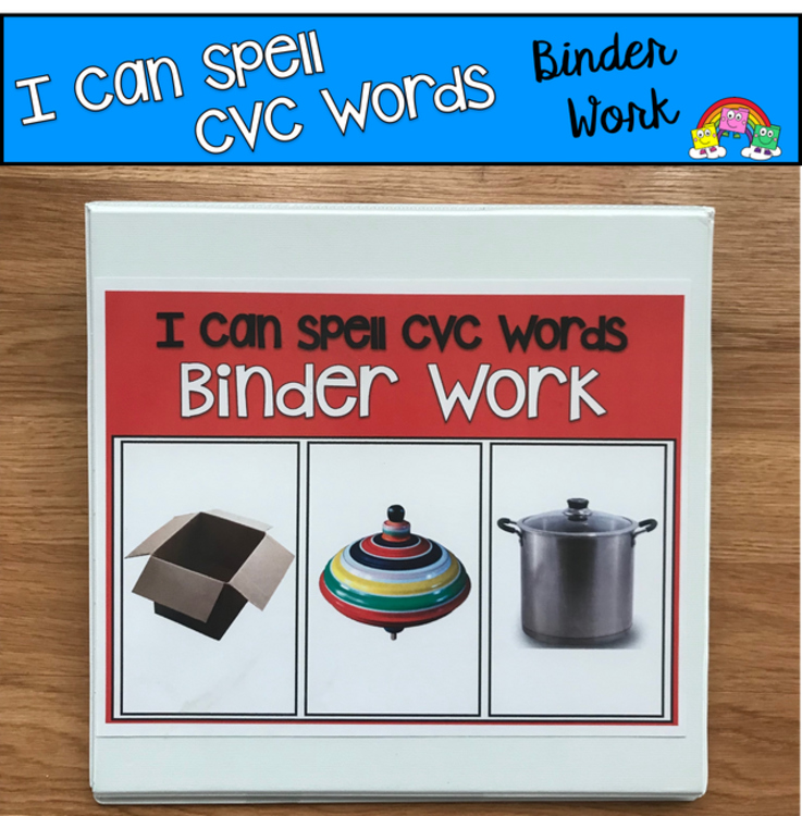 CVC Words Binder Activities (With Real Photos)--Short O Words