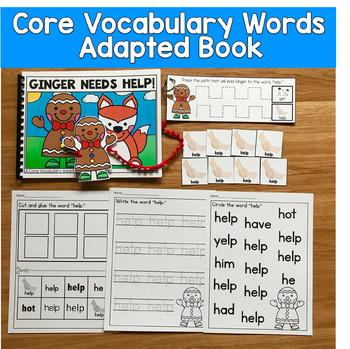 Core Vocabulary Adapted Book And Activities: "Ginger Needs Help!" Core Word Help