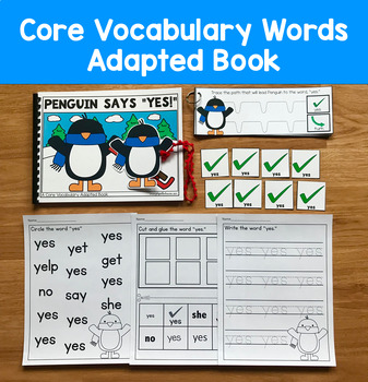 Core Vocabulary Adapted Book: "Penguin Says Yes!" Core Word Yes
