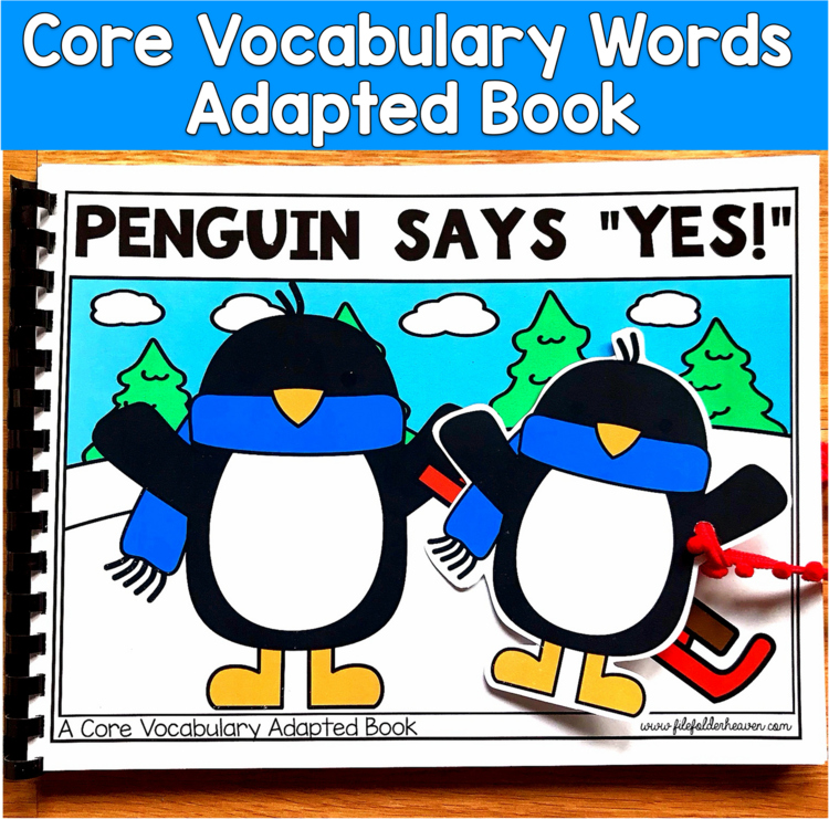 Core Vocabulary Adapted Book: "Penguin Says Yes!" Core Word Yes