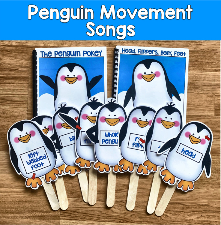 Penguin Movement Songs | Brain Breaks Gross Motor Body Parts | SPED Autism PreK