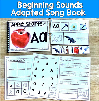 Letter A Beginning Sounds Adapted Book | Real Photos Song | SLP SPED Autism PreK
