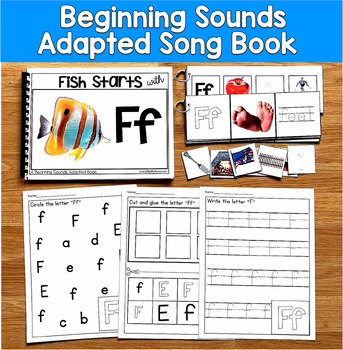 Letter F Beginning Sounds Adapted Book | Real Photos Song | SLP SPED Autism PreK