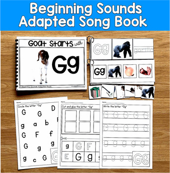 Letter G Beginning Sounds Adapted Book | Real Photos Song | SLP SPED Autism PreK