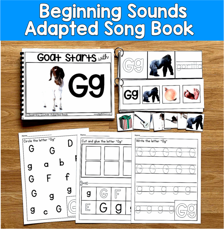 Letter G Beginning Sounds Adapted Book | Real Photos Song | SLP SPED Autism PreK