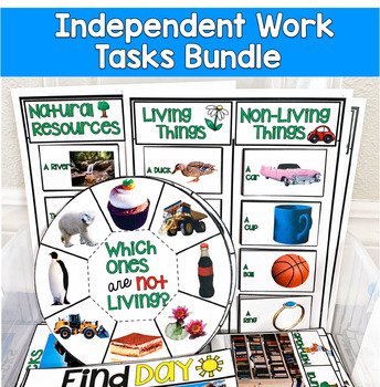 Science Tasks with Real Photos | Independent Work Tasks | SPED Autism