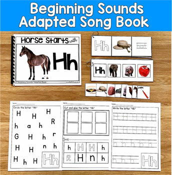 Letter H Beginning Sounds Adapted Book | Real Photos Song | SLP SPED Autism PreK