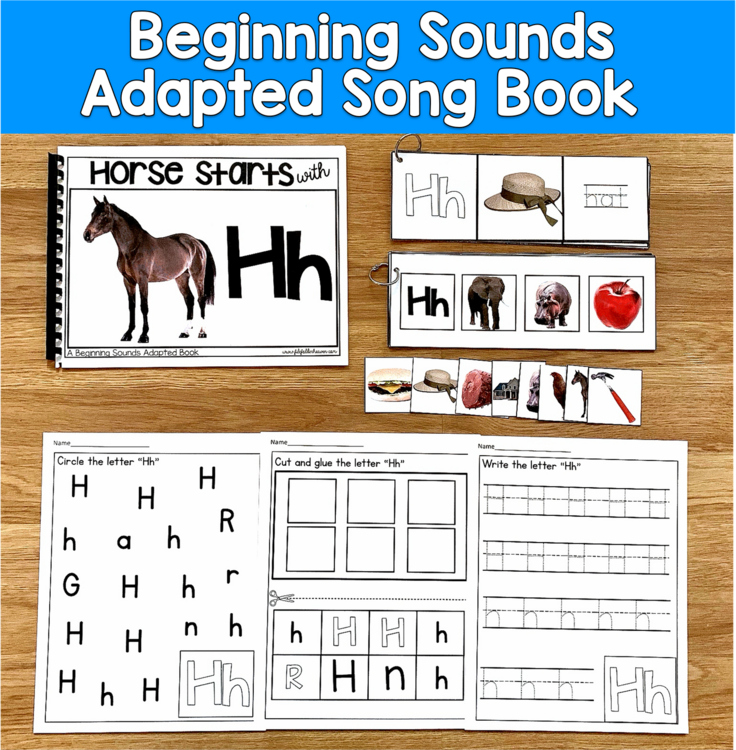 Letter H Beginning Sounds Adapted Book | Real Photos Song | SLP SPED Autism PreK